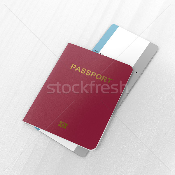 Passport and blank boarding pass Stock photo © magraphics
