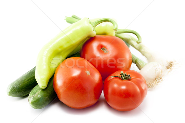 Légumes tomate ail oignon poivre [[stock_photo]] © magraphics