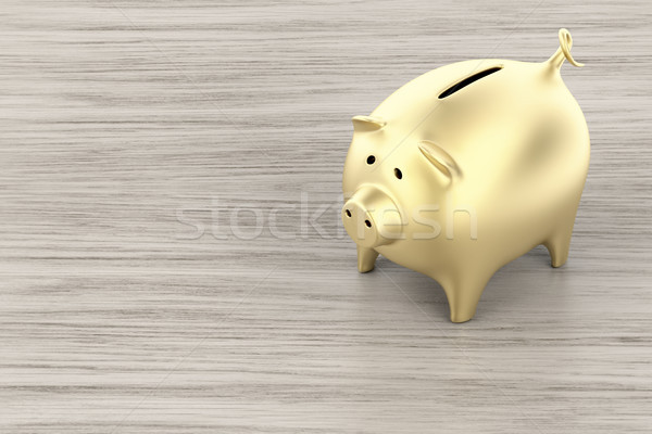 Golden piggy bank Stock photo © magraphics