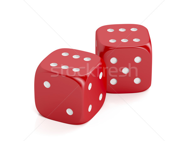 Red winning dices Stock photo © magraphics