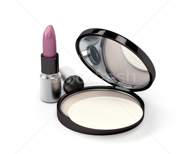 Compact powder and lipstick Stock photo © magraphics