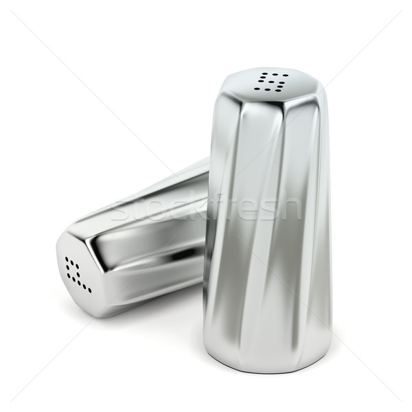 Metal salt and pepper shakers Stock photo © magraphics