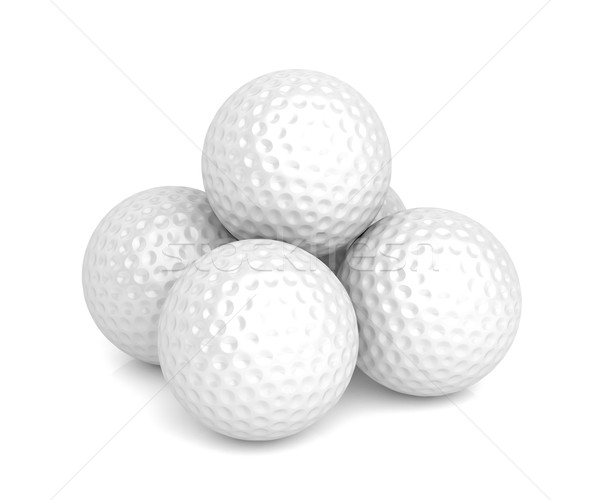 Grupy golf pięć biały sportu Zdjęcia stock © magraphics