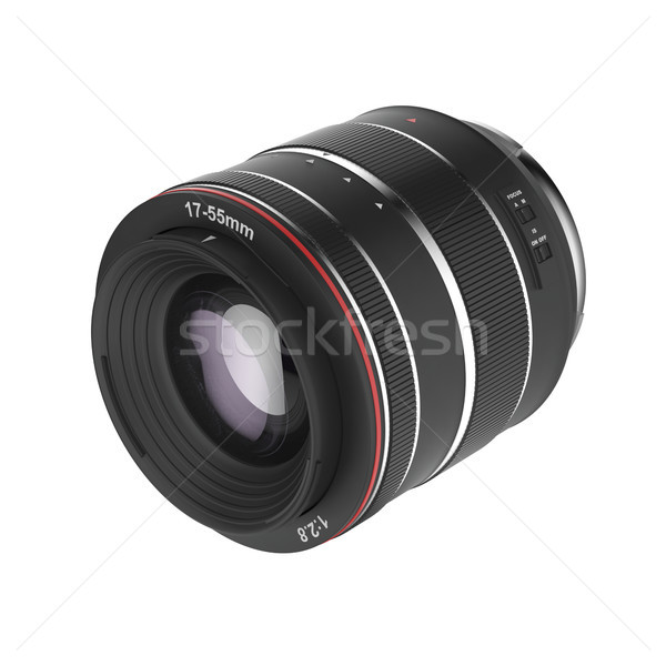 Zoom lens geïsoleerd witte glas foto Stockfoto © magraphics