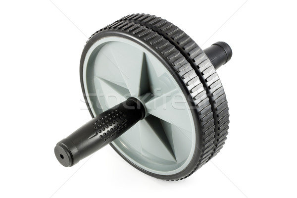Abdominal rueda aislado blanco deporte fitness Foto stock © magraphics