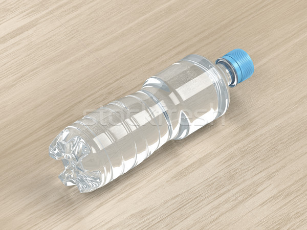 Bottiglia d'acqua legno acqua in bottiglia tavolo in legno primavera tavola Foto d'archivio © magraphics