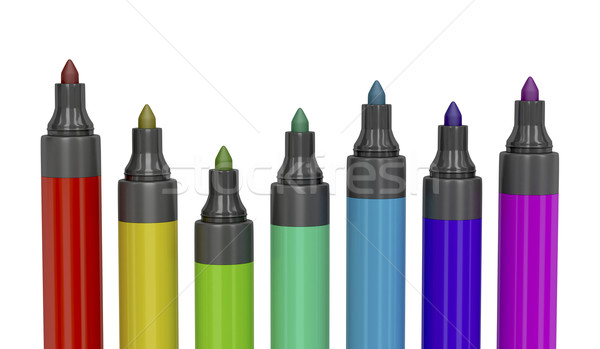 Colorful permanent markers Stock photo © magraphics