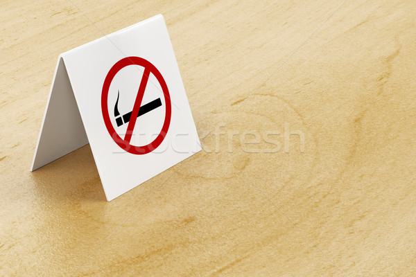 No smoking sign on table Stock photo © magraphics