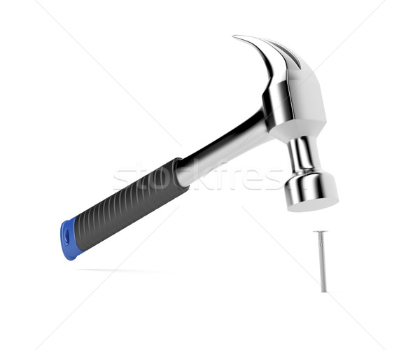 Hammer hitting a nail Stock photo © magraphics
