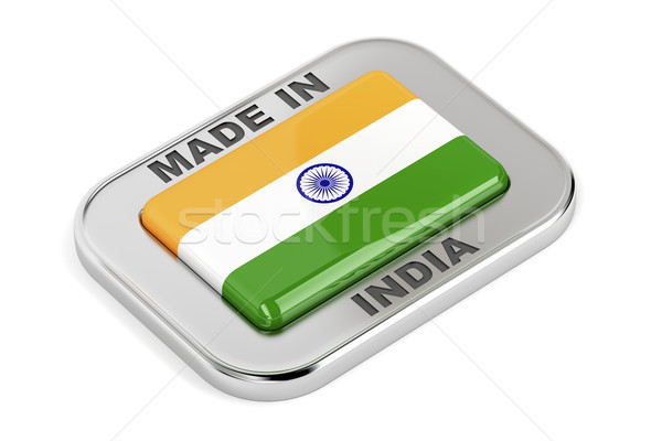 India insignă alb semna buton Imagine de stoc © magraphics