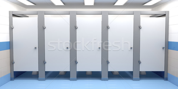 Public toilet cubicles Stock photo © magraphics