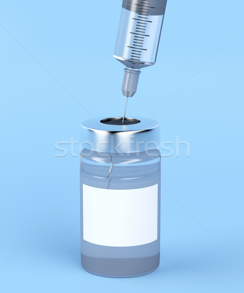 Stock foto: Fläschchen · Spritze · Bild · medizinischen · Medizin