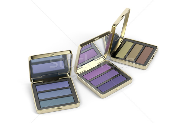 Eye shadows in gold boxes Stock photo © magraphics