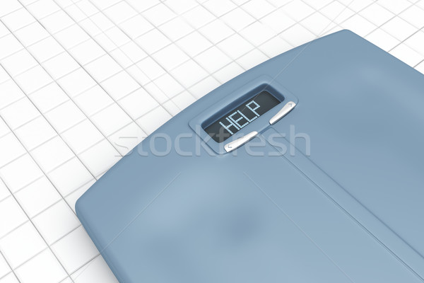 Peso escala palabra ayudar pantalla grasa Foto stock © magraphics