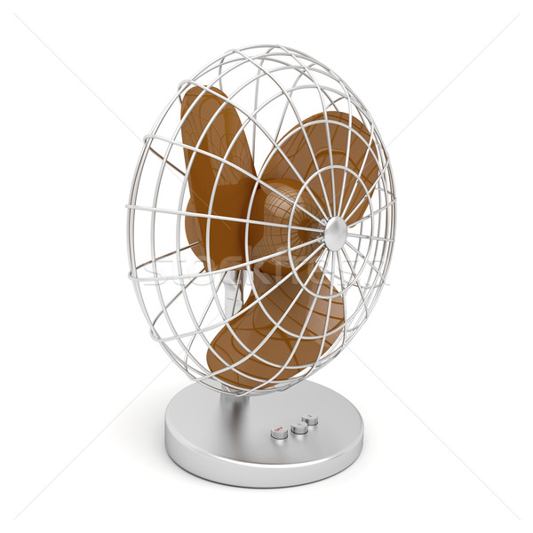 Stockfoto: Ventilator · 3D · afbeelding · geïsoleerd · witte · ontwerp