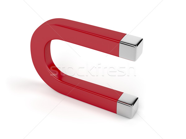 Podkowy magnes biały czerwony obiektu odizolowany Zdjęcia stock © magraphics