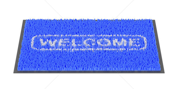 Welcome doormat on white Stock photo © magraphics