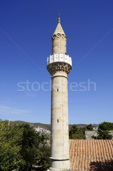 Minaret kastély vallás muszlim Törökország iszlám Stock fotó © magraphics