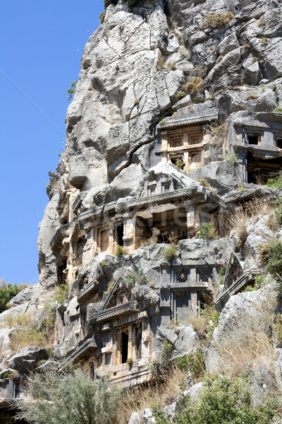 Ancient Lycian tombs in Myra Stock photo © magraphics