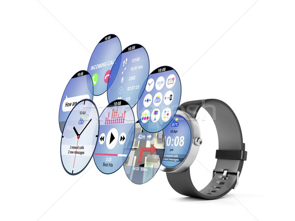Smart watch with different apps Stock photo © magraphics