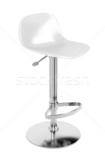 Stock photo: White bar stool