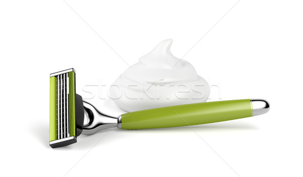 Razor and shaving foam Stock photo © magraphics