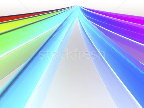 Rainbow vagues déplacer vert rouge couleurs [[stock_photo]] © magraphics