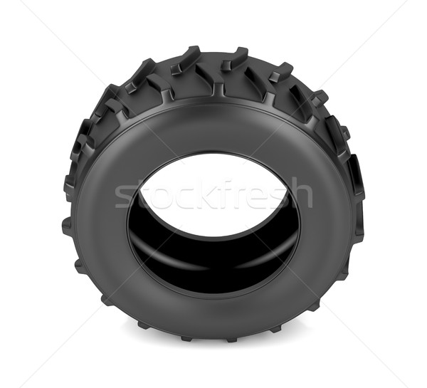 Trator pneu branco transporte pneu maquinaria Foto stock © magraphics