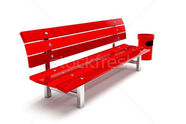 Piros pad tároló izolált fehér 3d illusztráció Stock fotó © magraphics