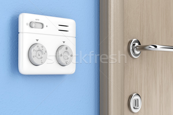 Thermostat on the wall Stock photo © magraphics