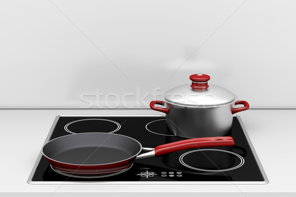 Pot and frying pan Stock photo © magraphics