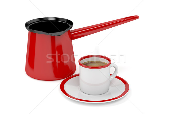 Café pot fraîches préparé chaud [[stock_photo]] © magraphics