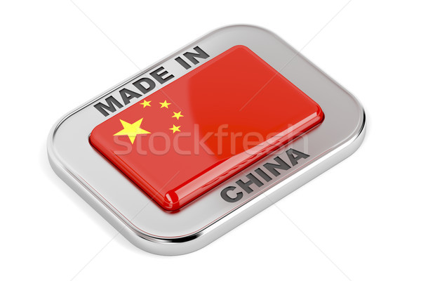 Chine argent badge blanche affaires design [[stock_photo]] © magraphics