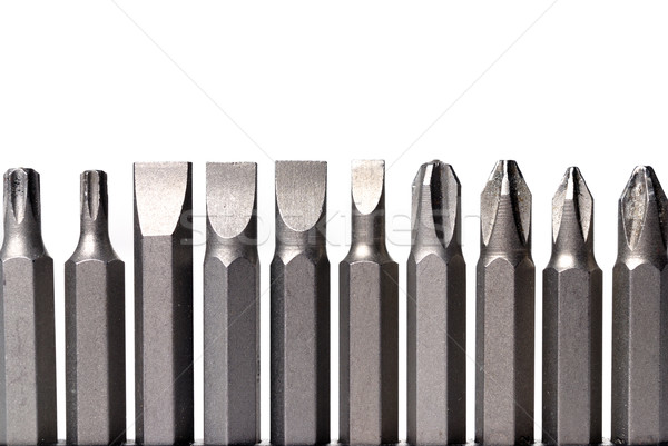 Stock photo: Screw-drivers in line