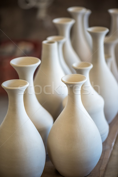 Shelve with ceramic dishware Stock photo © mahout