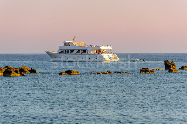 White cruise yacht in the sea Stock photo © mahout