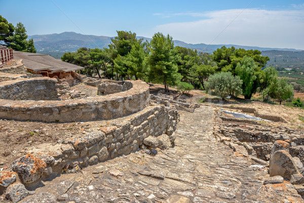 Arkeolojik Yunanistan saray ağaç şehir Stok fotoğraf © mahout