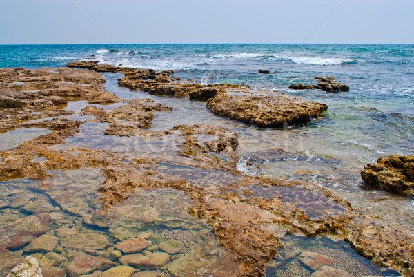 Deserted stony seacoast Stock photo © mahout