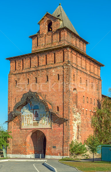 Kremlin tower and gate in russian town Kolomna Stock photo © mahout