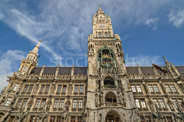 Foto stock: Cidade · ouvir · Munique · Alemanha · fachada · relógio