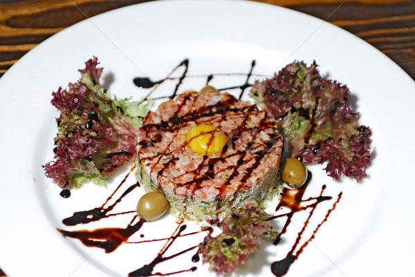 Tartar appetizer Stock photo © mahout