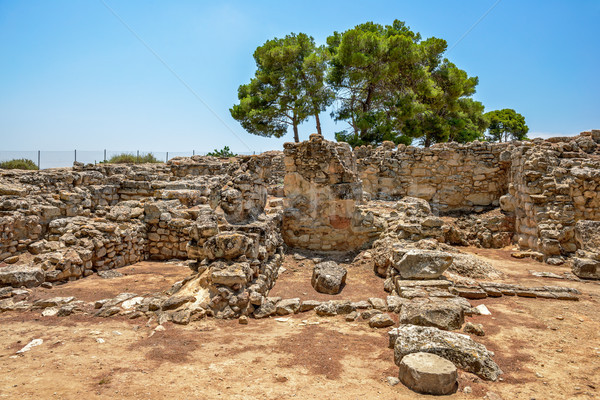 Arkeolojik Yunanistan saray ağaç şehir Stok fotoğraf © mahout
