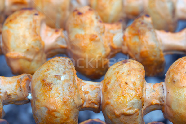Gratar ciuperci maioneza alimente sănătate Imagine de stoc © mahout