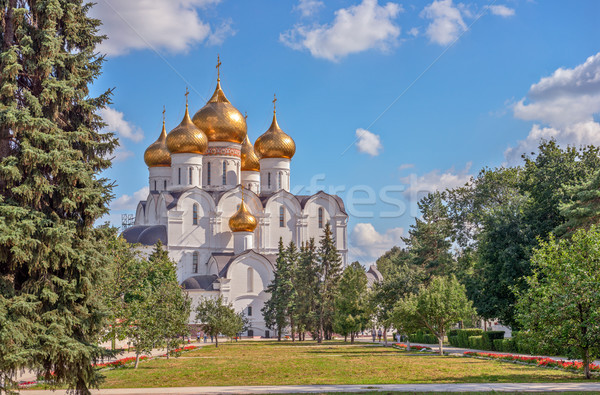 Ortodoks katedral Rusya çapraz yaz kilise Stok fotoğraf © mahout