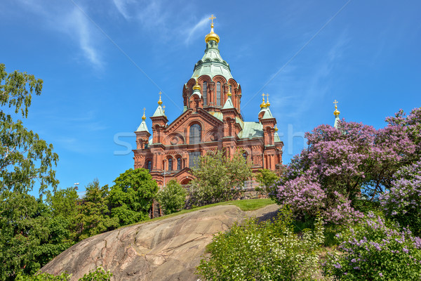 Katedry Helsinki Finlandia rosyjski prawosławny niebo Zdjęcia stock © mahout