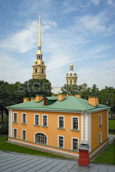 Guardhouse and cathedral in Peter and Paul fortress St. Petersbu Stock photo © mahout