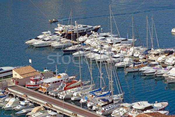 Pier with white yachts Stock photo © mahout