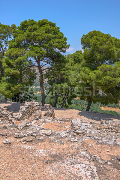 Phaistos palace archaeological site on Crete Stock photo © mahout