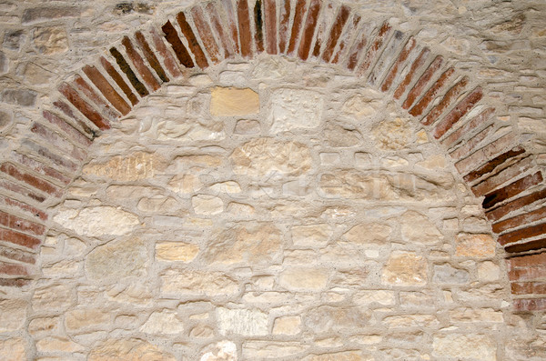 Vechi zid de cărămidă arc imitatie textură cadru Imagine de stoc © mahout