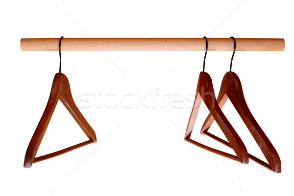Empty hangers on rail Stock photo © mahout